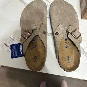 Birkenstock Soft Footbed Sand Suede Clogs